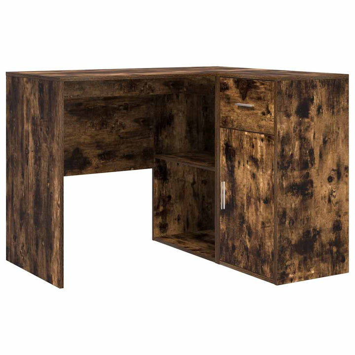 Hjørneskrivebord med skuffe Røget eg 102 x 88 x 75 cm