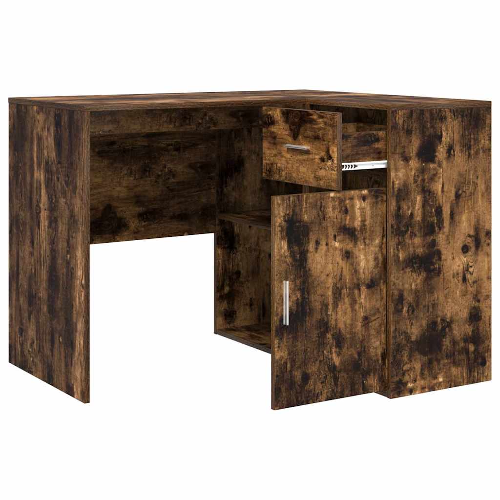 Hjørneskrivebord med skuffe Røget eg 102 x 88 x 75 cm