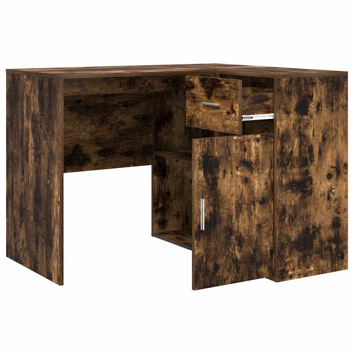Hjørneskrivebord med skuffe Røget eg 102 x 88 x 75 cm