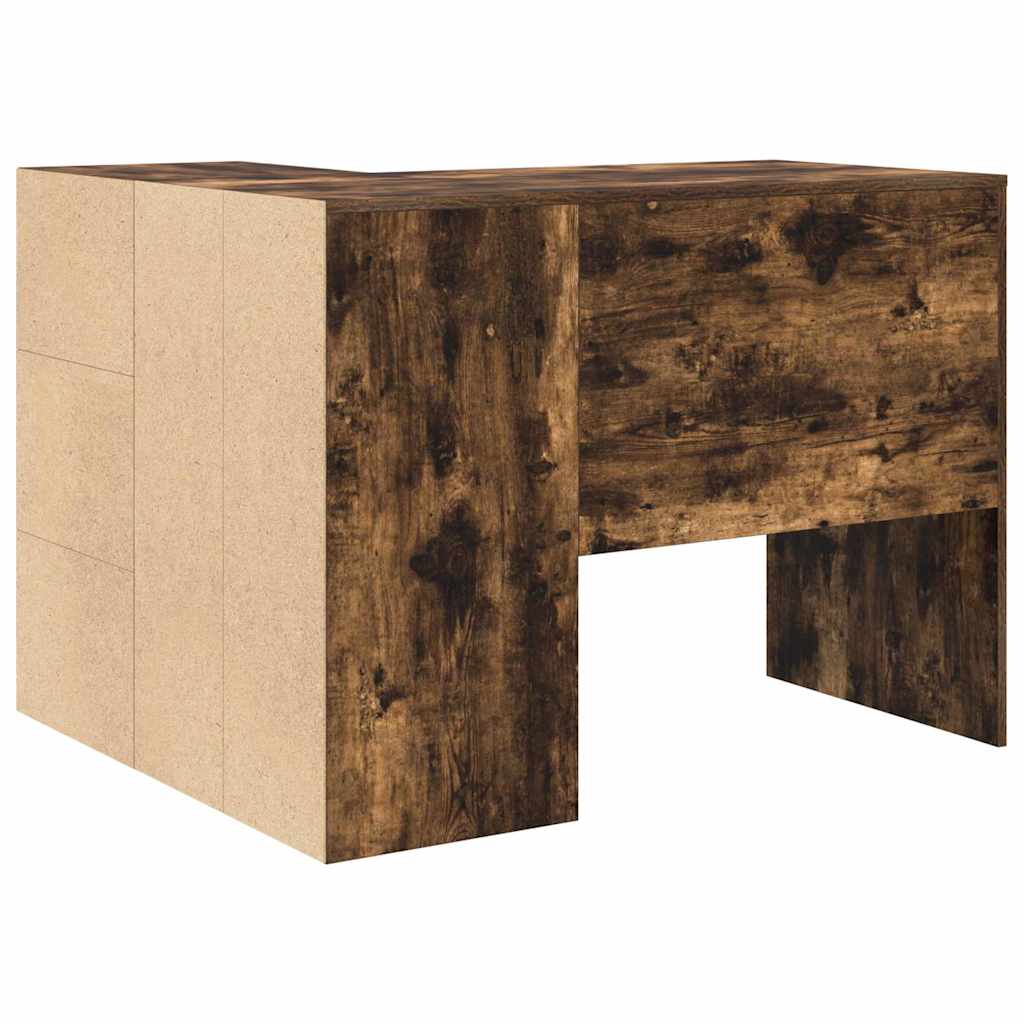 Hjørneskrivebord med skuffe Røget eg 102 x 88 x 75 cm