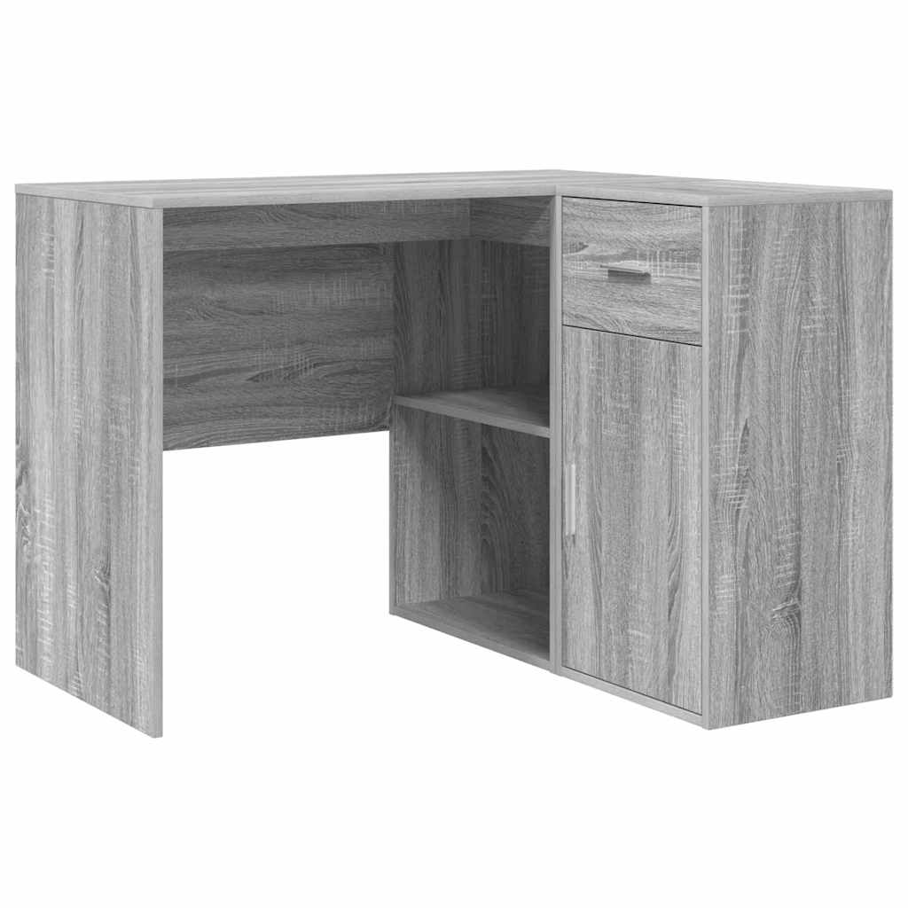 Hjørneskrivebord med skuffe Grå Sonoma 102 x 88 x 75 cm
