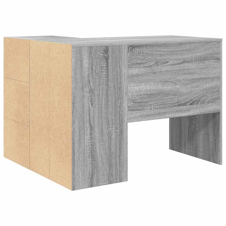 Hjørneskrivebord med skuffe Grå Sonoma 102 x 88 x 75 cm