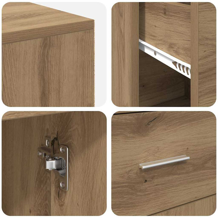 Hjørneskrivebord med skuffe Artisan Egetræ 102 x 88 x 75 cm