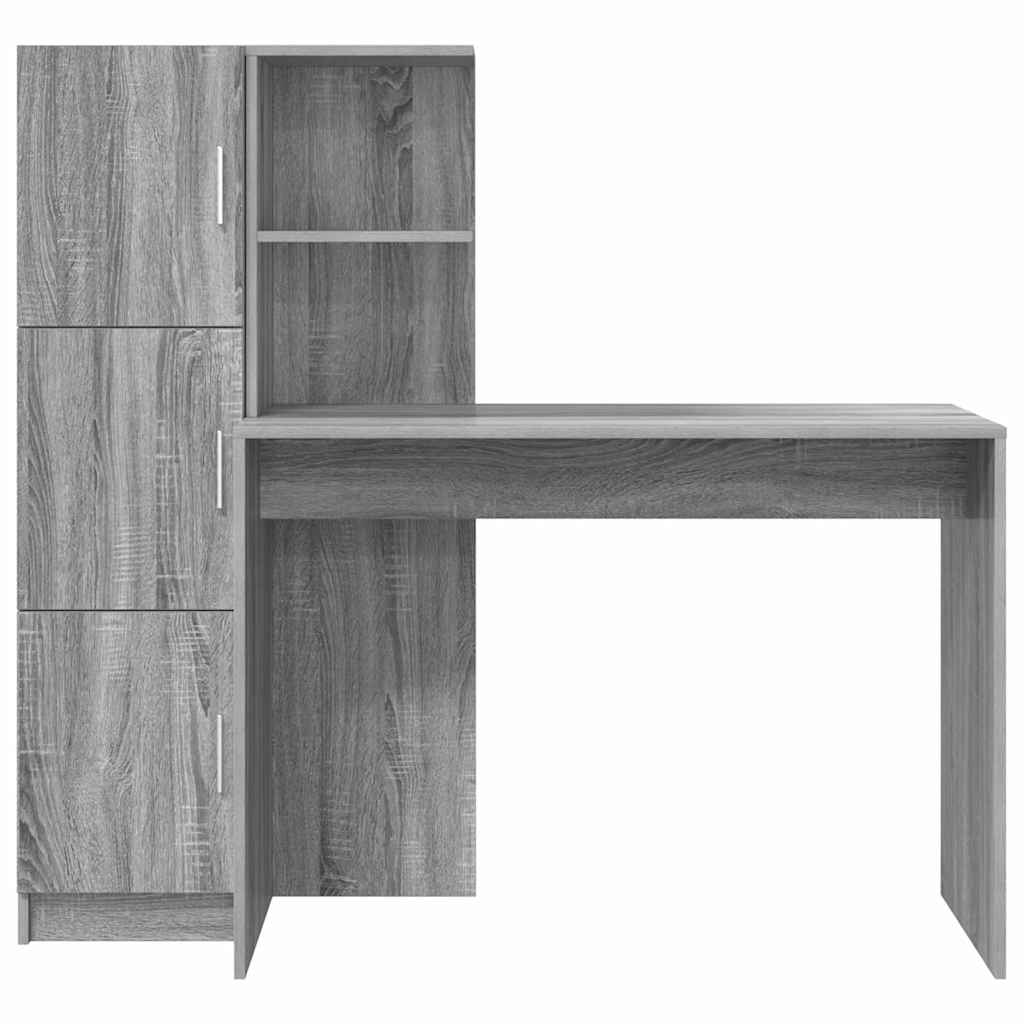 Bord 2 pcs Grå Sonoma