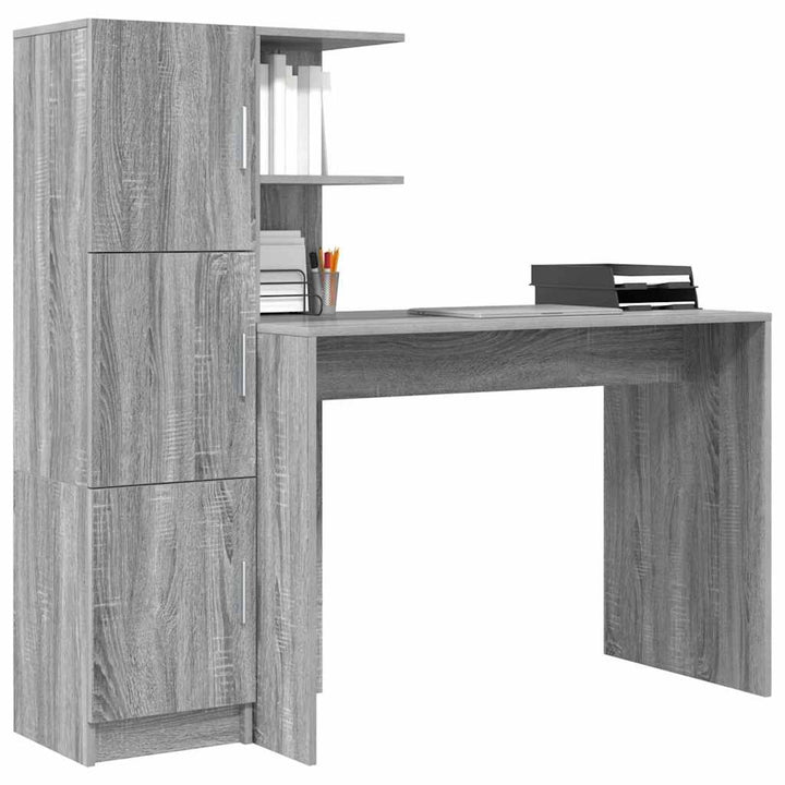 Bord 2 pcs Grå Sonoma