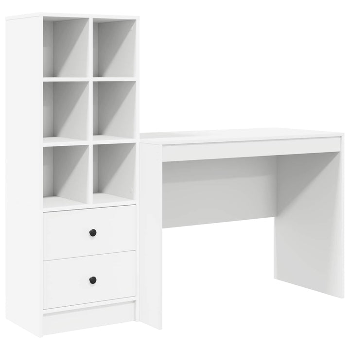 Bord med skuffe 2 pcs Hvid