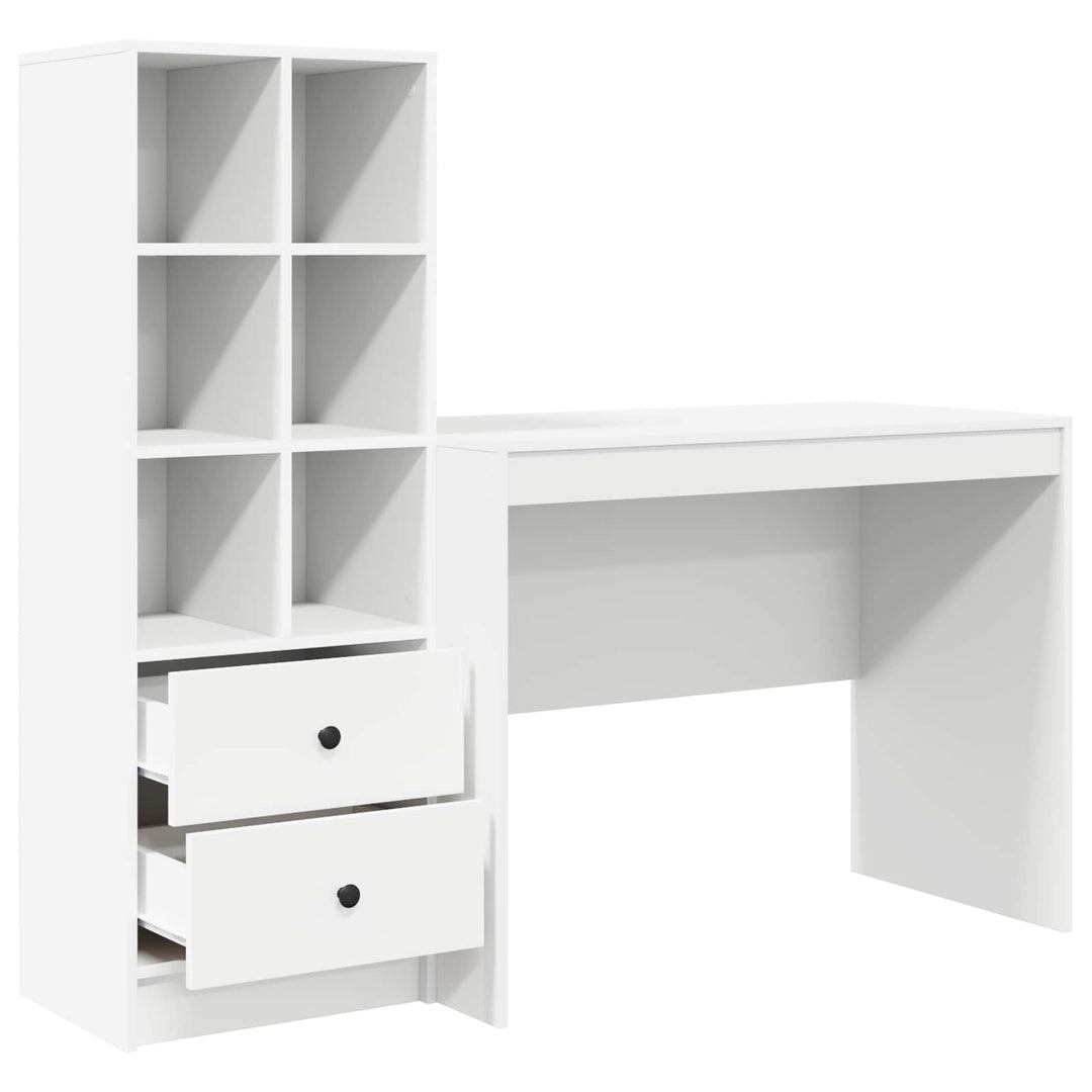 Bord med skuffe 2 pcs Hvid