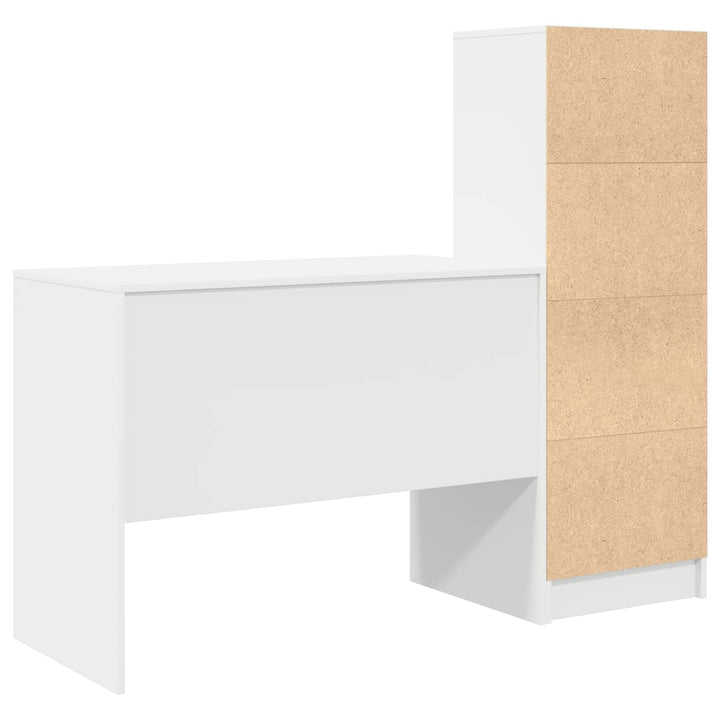 Bord med skuffe 2 pcs Hvid