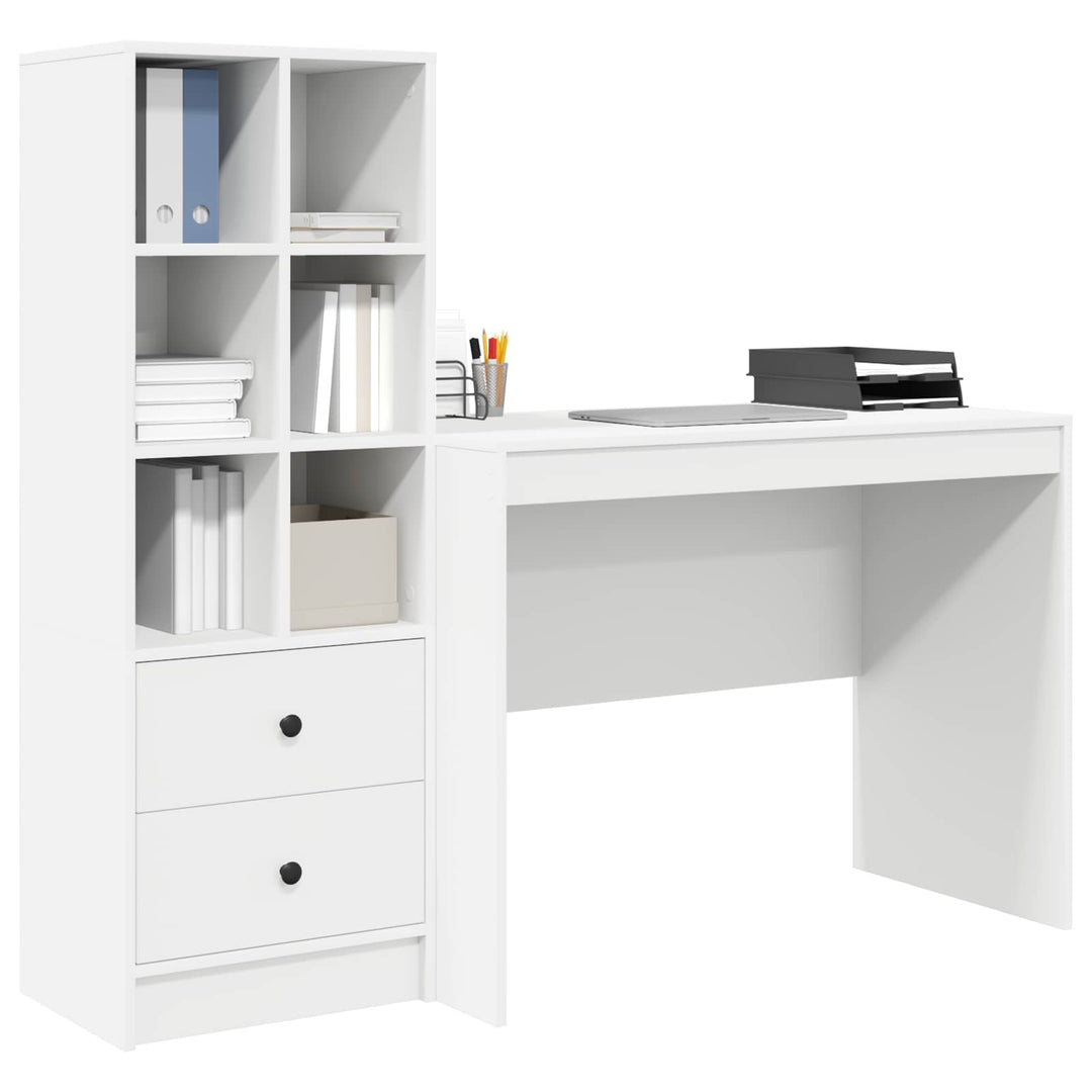 Bord med skuffe 2 pcs Hvid