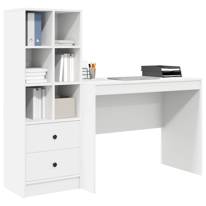 Bord med skuffe 2 pcs Hvid