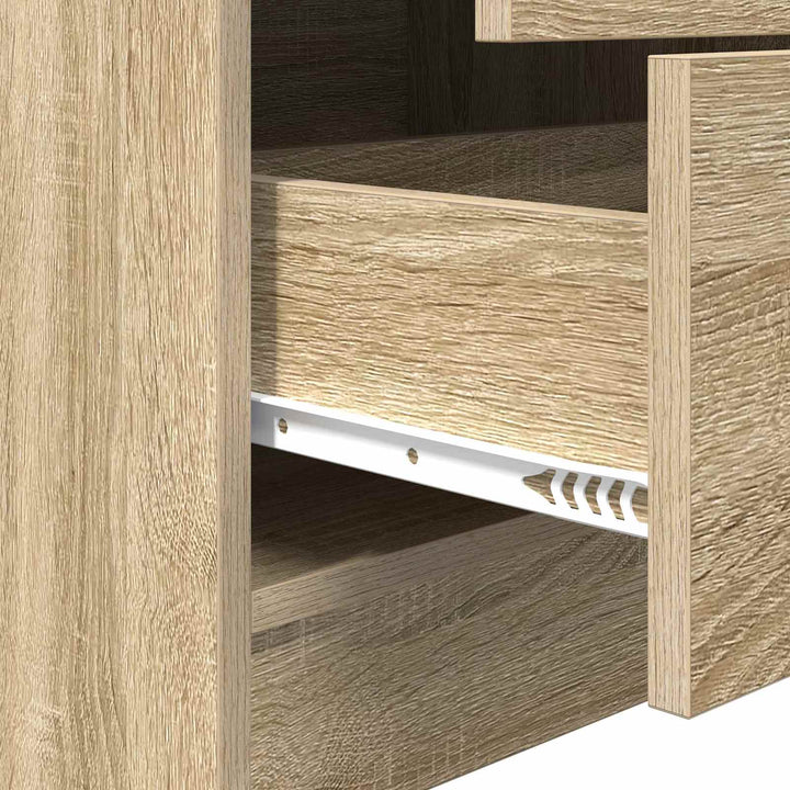 Bord med skuffe 2 pcs Sonoma eg