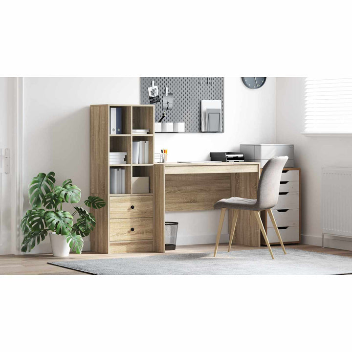 Bord med skuffe 2 pcs Sonoma eg