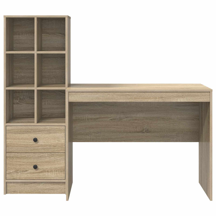 Bord med skuffe 2 pcs Sonoma eg