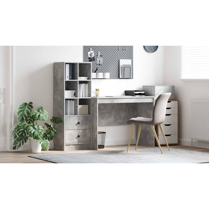 Bord med skuffe 2 pcs Beton Grå