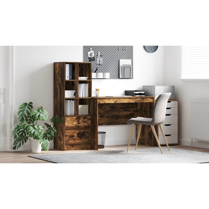 Bord med skuffe 2 pcs Røget eg