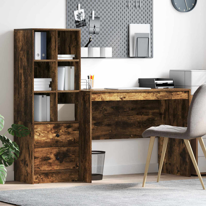 Bord med skuffe 2 pcs Røget eg