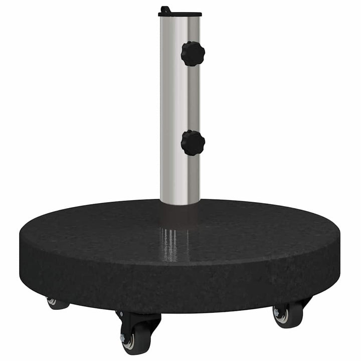 Parasolfod 30kg Sort Granit og Rustfrit Stål Rund