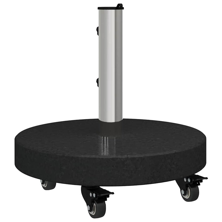 Parasolfod 30kg Sort Granit og Rustfrit Stål Rund