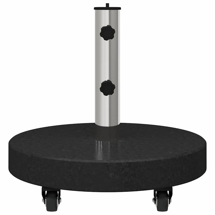 Parasolfod 30kg Sort Granit og Rustfrit Stål Rund