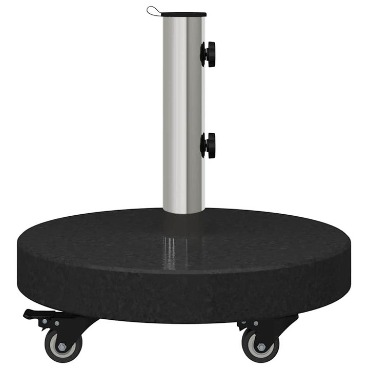 Parasolfod 30kg Sort Granit og Rustfrit Stål Rund