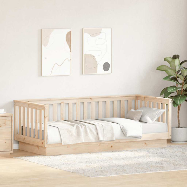 dagseng uden madras 90x200 cm massivt træ fyrretræ