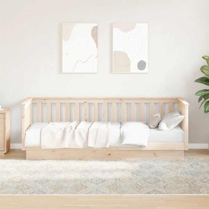 dagseng uden madras 90x200 cm massivt træ fyrretræ