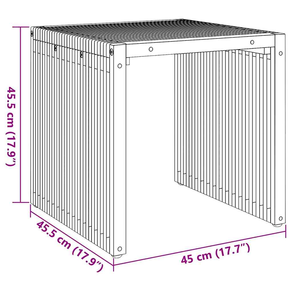 Have Side Bord Brun 45 x 45,5 x 45,5 cm Massiv Teaktræ