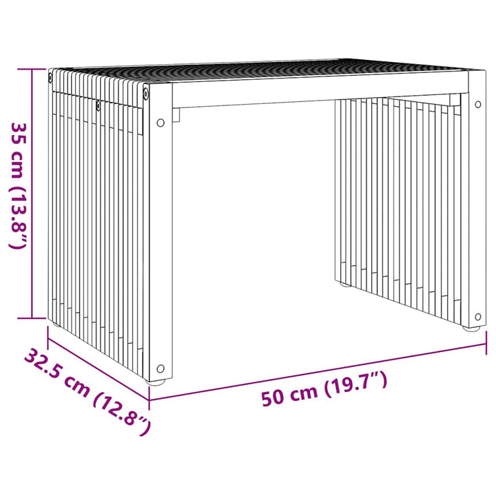 Have Side Bord Brun 50 x 32,5 x 35 cm Massiv Teaktræ
