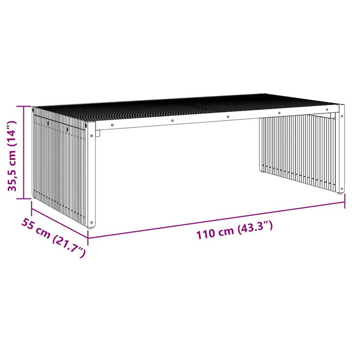 Have Side Bord Brun 110 x 55 x 35,5 cm Massiv Teaktræ