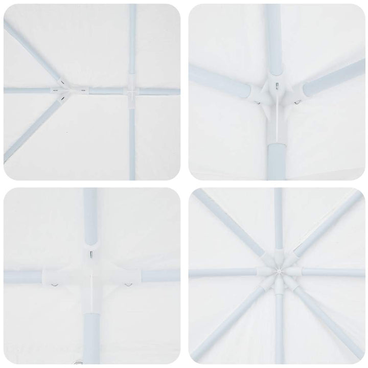 Party Tent Hvid 400 x 400 x 266 cm Polyethylen og stål