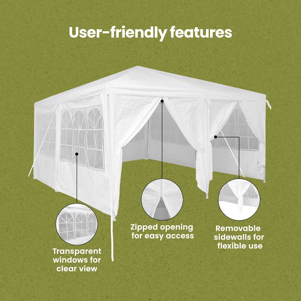 Party Tent Hvid 400 x 400 x 266 cm Polyethylen