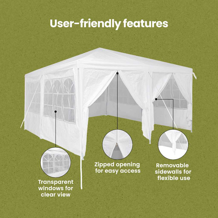 Party Tent Hvid 400 x 400 x 266 cm Polyethylen