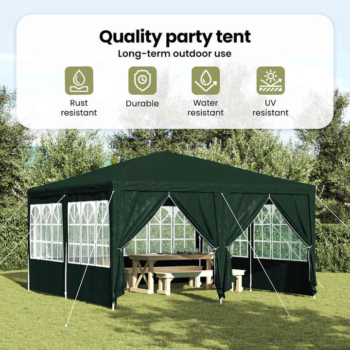 Party Tent Grøn 400 x 400 x 266 cm Polyethylen