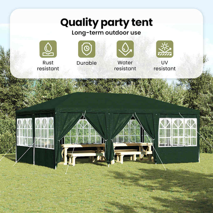Party Tent Grøn 600 x 400 x 266 cm Polyethylen