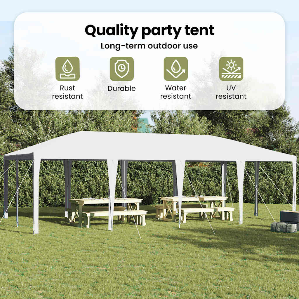 Party Tent Hvid 800 x 400 x 266 cm Polyethylen og stål