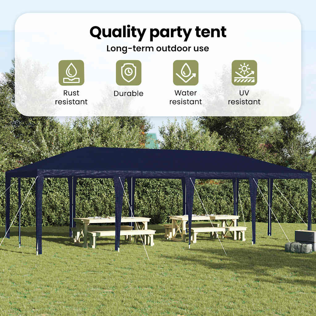 Party Tent Blå 800 x 400 x 266 cm Polyethylen og stål