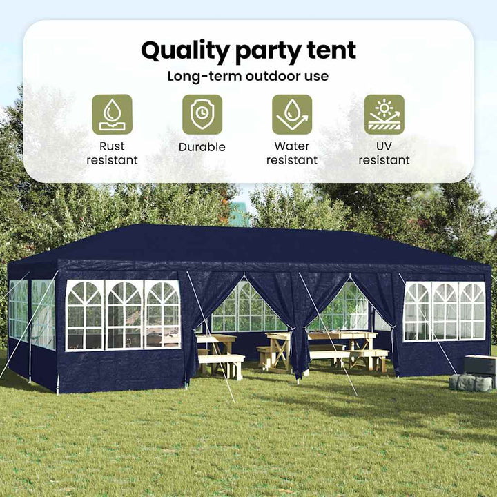 Party Tent Blå 800 x 400 x 266 cm Polyethylen
