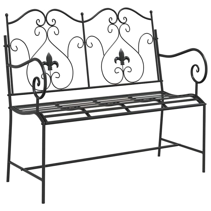 Havebænk Sort 104 x 54 x 93 cm Stål