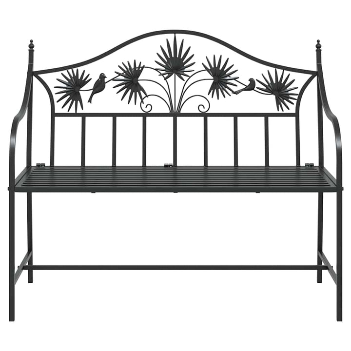 Havebænk Sort 104 x 52,5 x 89 cm Stål