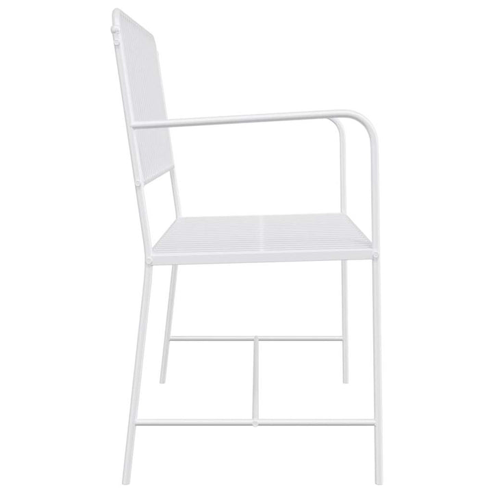 Havebænk 2 -Seater 103,5 x 51,5 x 90 cm Stål Simpel Hvid