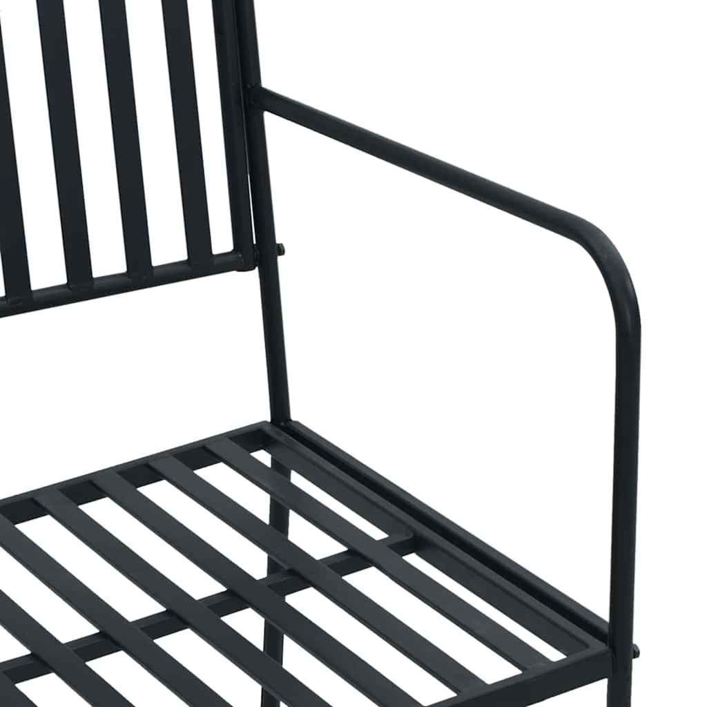 Havebænk 2 -Seater 103,5 x 51,5 x 90 cm Stål Sort