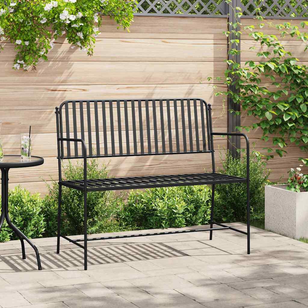 Havebænk 2 -Seater 103,5 x 51,5 x 90 cm Stål Sort