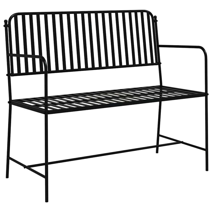 Havebænk 2 -Seater 103,5 x 51,5 x 90 cm Stål Sort