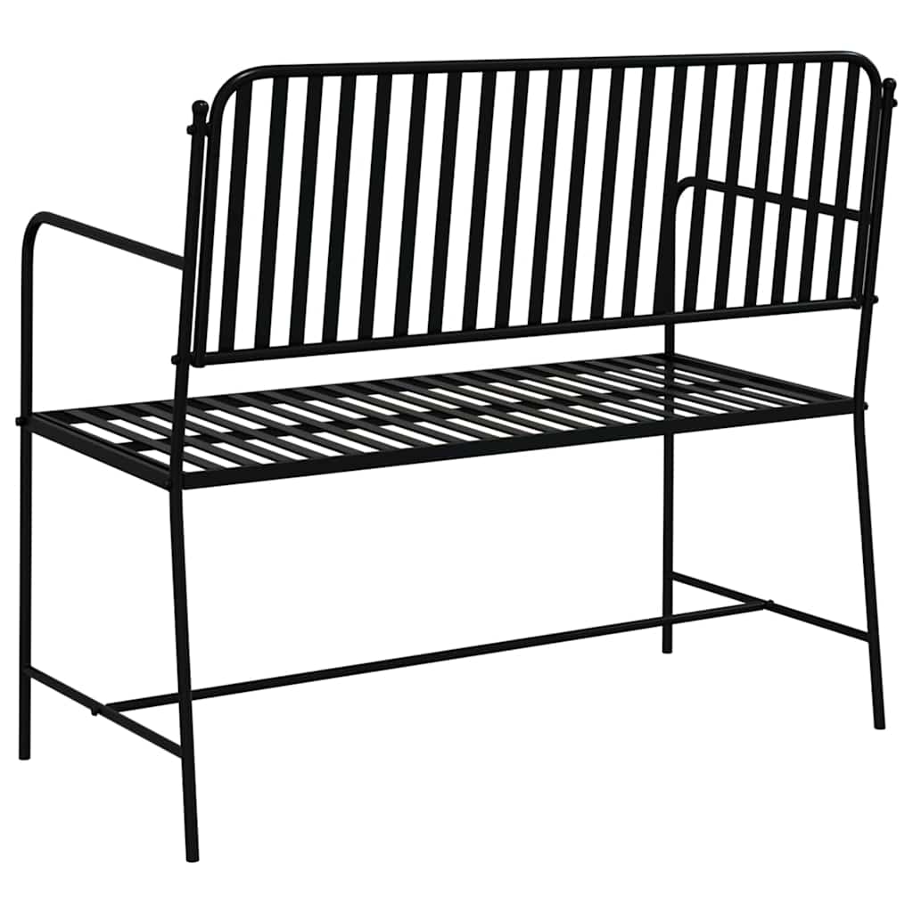 Havebænk 2 -Seater 103,5 x 51,5 x 90 cm Stål Sort