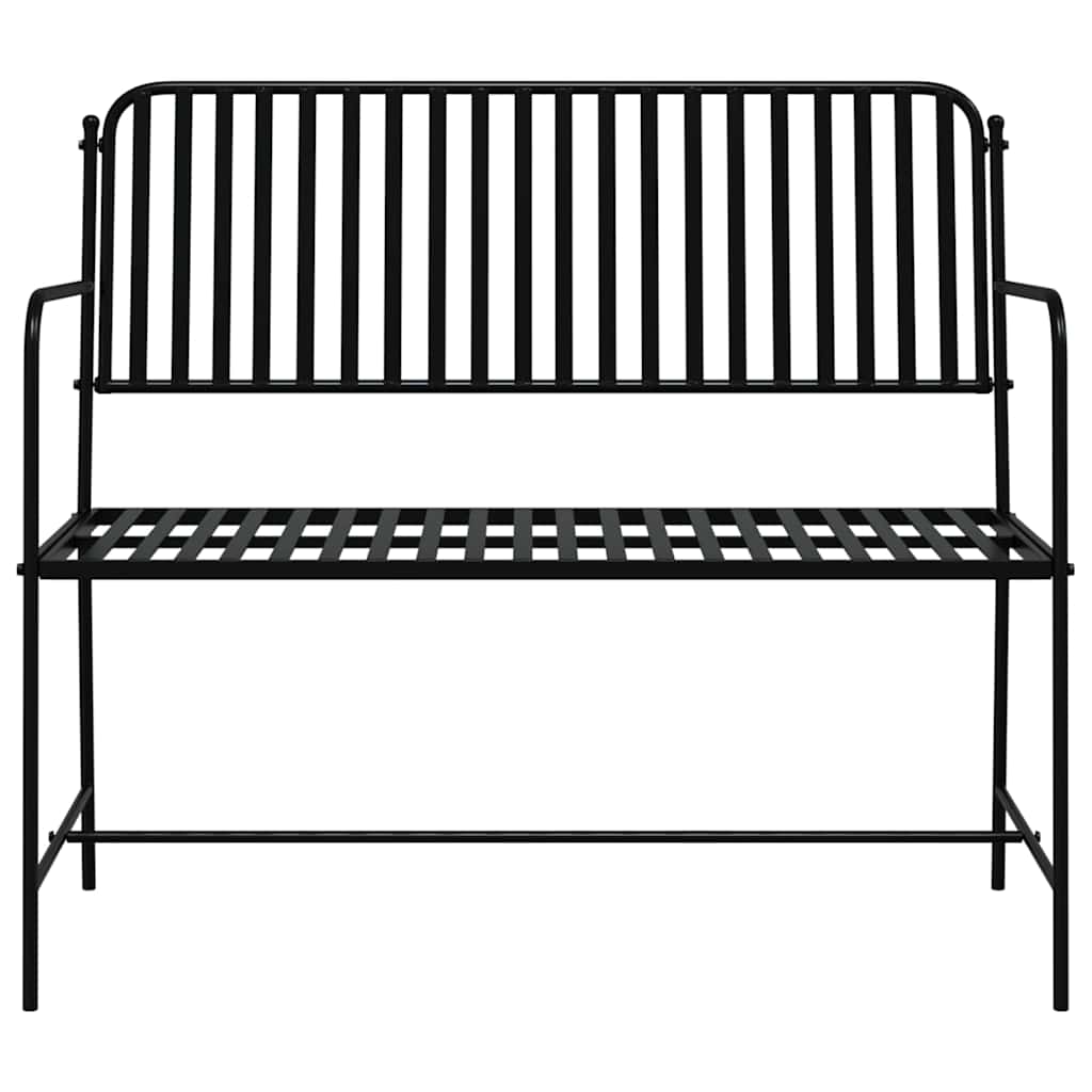 Havebænk 2 -Seater 103,5 x 51,5 x 90 cm Stål Sort