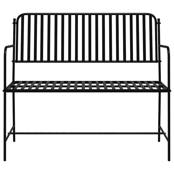Havebænk 2 -Seater 103,5 x 51,5 x 90 cm Stål Sort