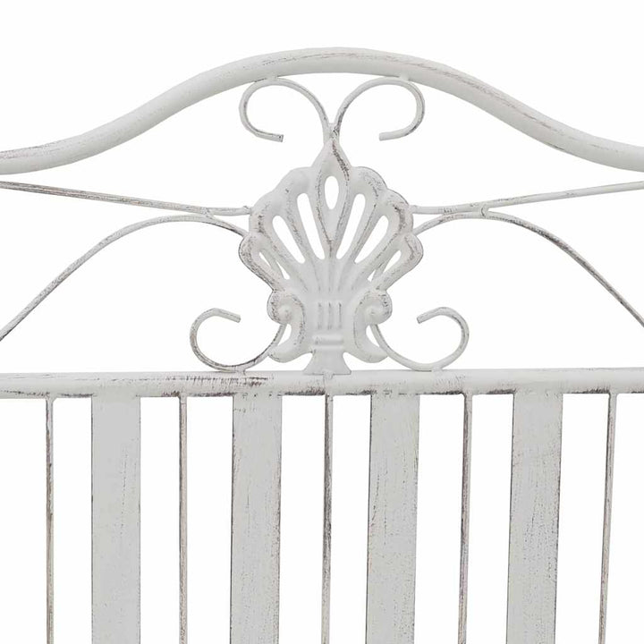 Havebænk 2 -Seater 103,5 x 59 x 89 cm Stål Antik hvid