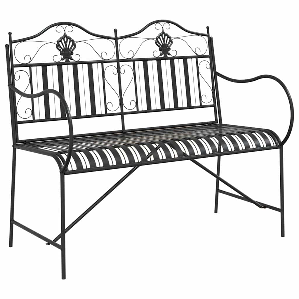 Havebænk Sort 103,5 x 59 x 89 cm Stål