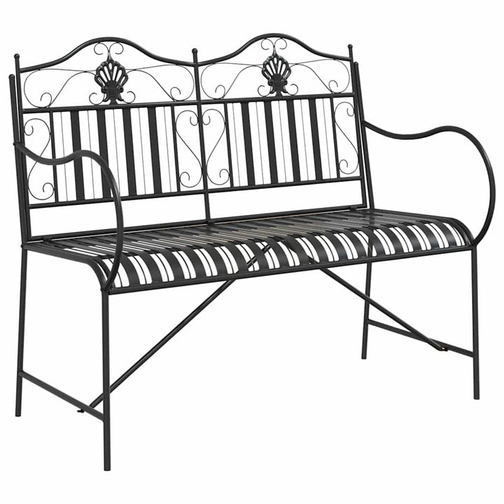 Havebænk Sort 103,5 x 59 x 89 cm Stål
