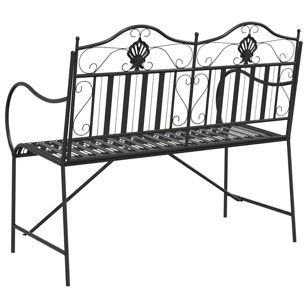 Havebænk Sort 103,5 x 59 x 89 cm Stål